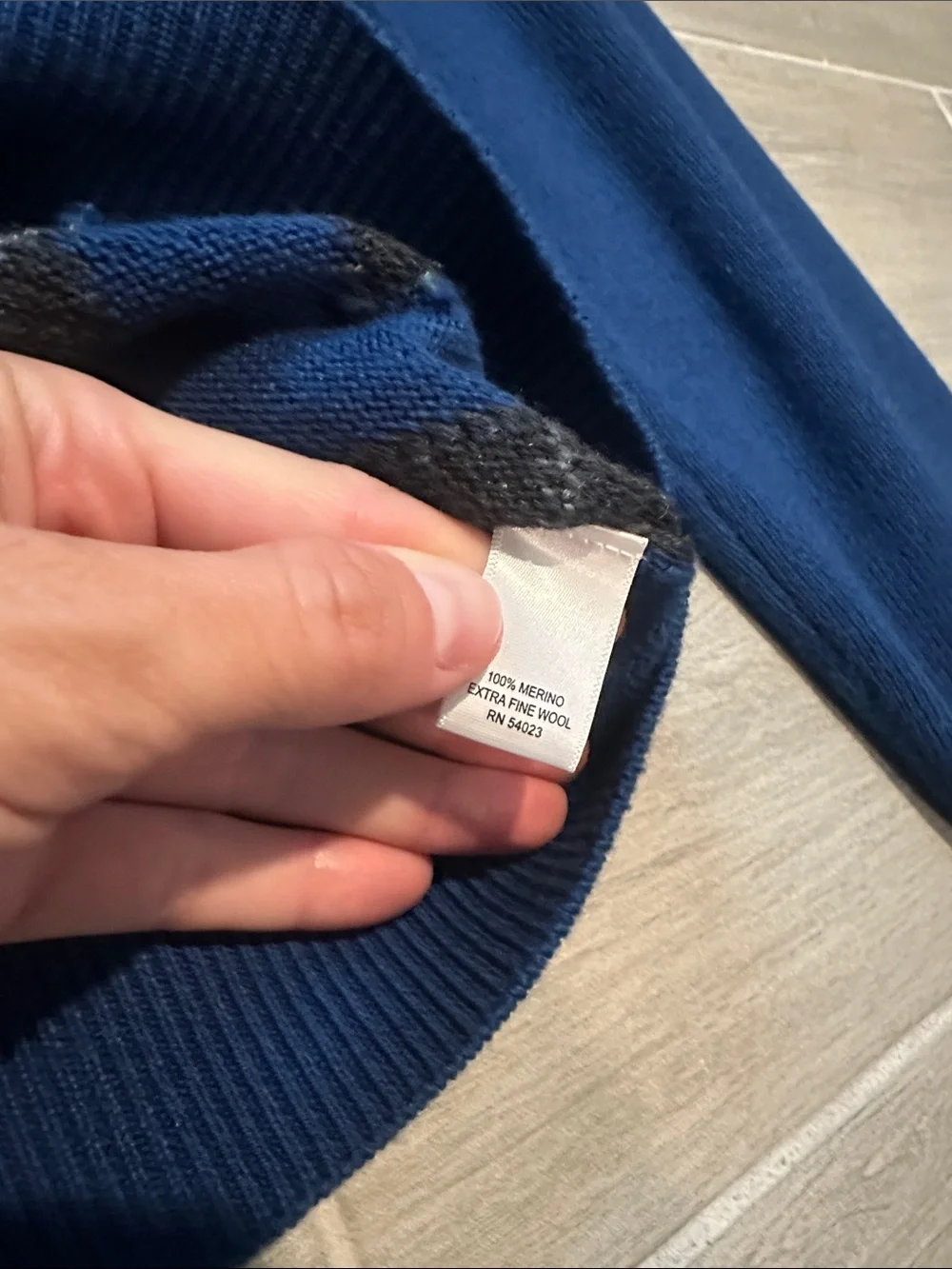 Banana Republic Men's Blue Argyle Zip-Front Sweater Jacket
